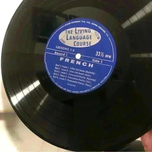1955 The Living Language Course French lessons on 4 hifi 33 1/3 RPM Records - Picture 5 of 16